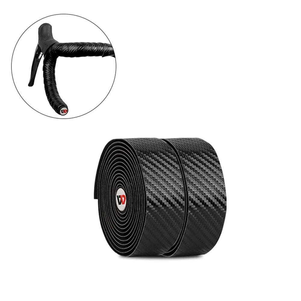 WEST BIKING Cycling MTB Bicycle Bike Handlebar Tape Superior Grip Wrap with Bar Plugs - Black - 1