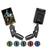 WEST BIKING USB Rechargeable Handlebar Mirror 360° Rotation Adjustable Rearview Mirror with LED Light - Rectangle - 3