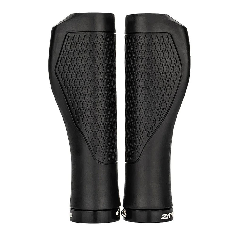 ZTTO AG32 Shock-Absorbing Bicycle Handlebar Grips Rubber Anti-Slip Bike Handle Cover - Black - 5