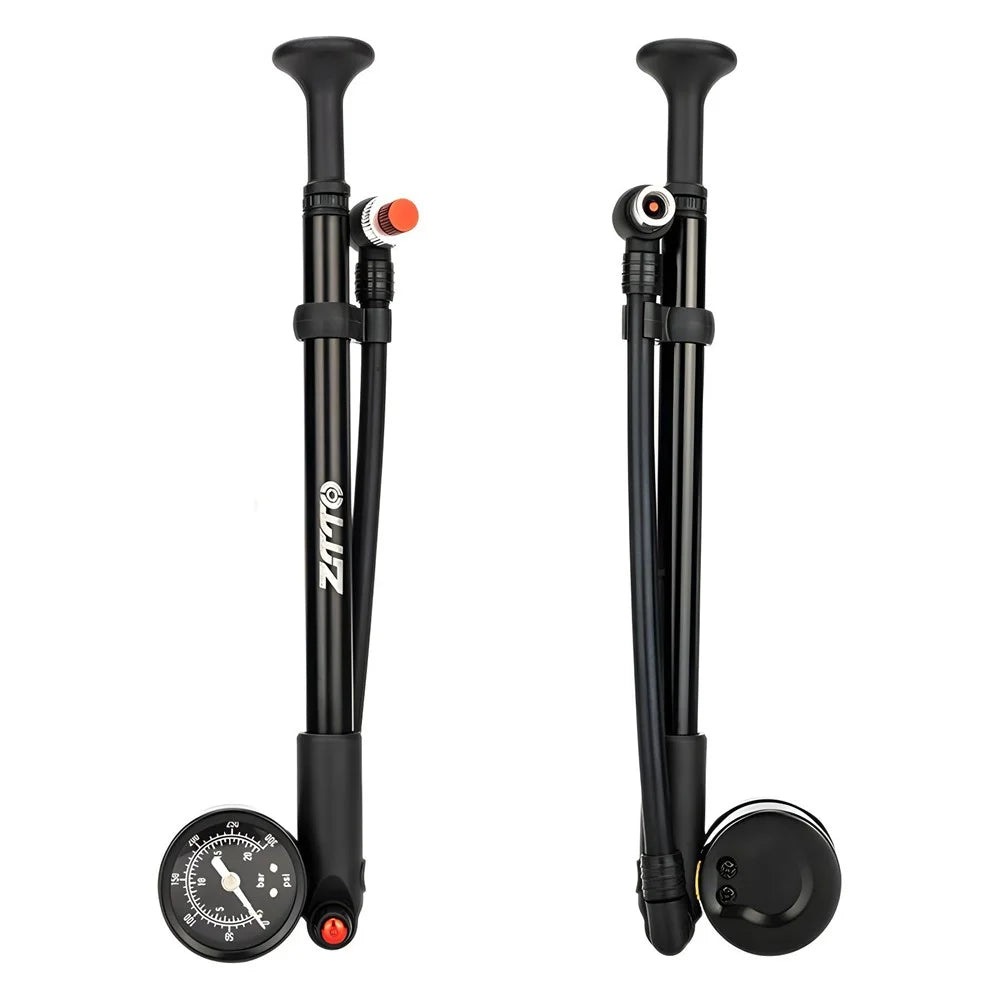 ZTTO 1505DT 300PSI Bike Front Fork Tire Air Pump High Pressure Bicycle Aluminum Alloy Inflator - 6