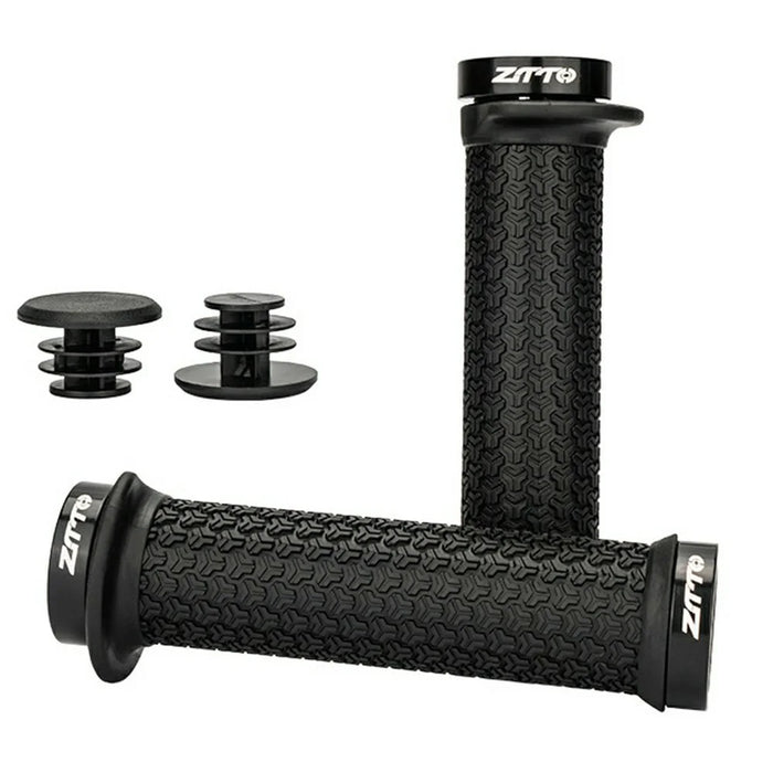 ZTTO AG34 1 Pair Non-Slip Rubber Bike Handlebar Grips Bicycle Handle Cover - Black - 1