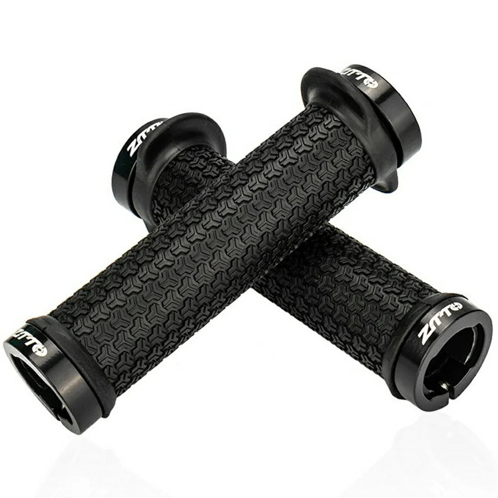 ZTTO AG34 1 Pair Non-Slip Rubber Bike Handlebar Grips Bicycle Handle Cover - Black - 2