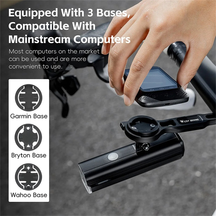 WEST BIKING YP0719405 Bicycle Computer Extension Bracket Bike Integrated Handlebar Speedometer Headlight Holder - 7