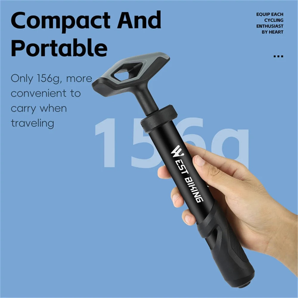 WEST BIKING YP0711183 Portable Basketball Football Inflator Swimming Ring Inflatable Toy Air Pump - Black - 5
