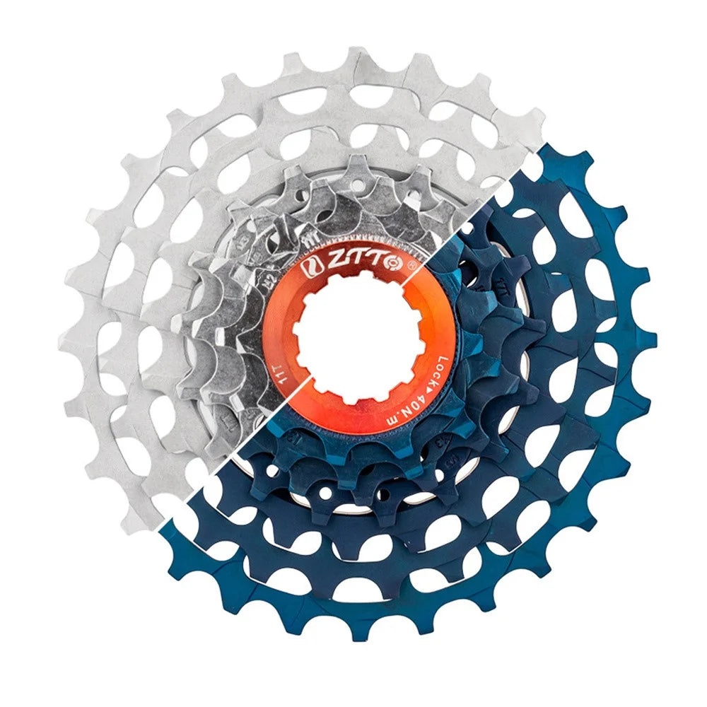 ZTTO 7 Speed Folding Bike Cassette 11-28T Steel + Aluminum Ultra Light Bicycle Freewheel - Dark Blue - 2
