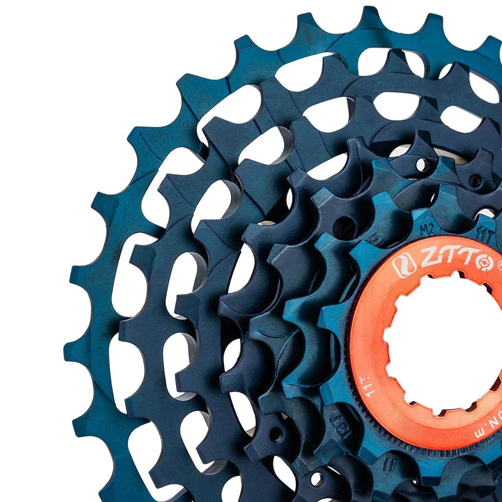 ZTTO 7 Speed Folding Bike Cassette 11-28T Steel + Aluminum Ultra Light Bicycle Freewheel - Dark Blue - 7