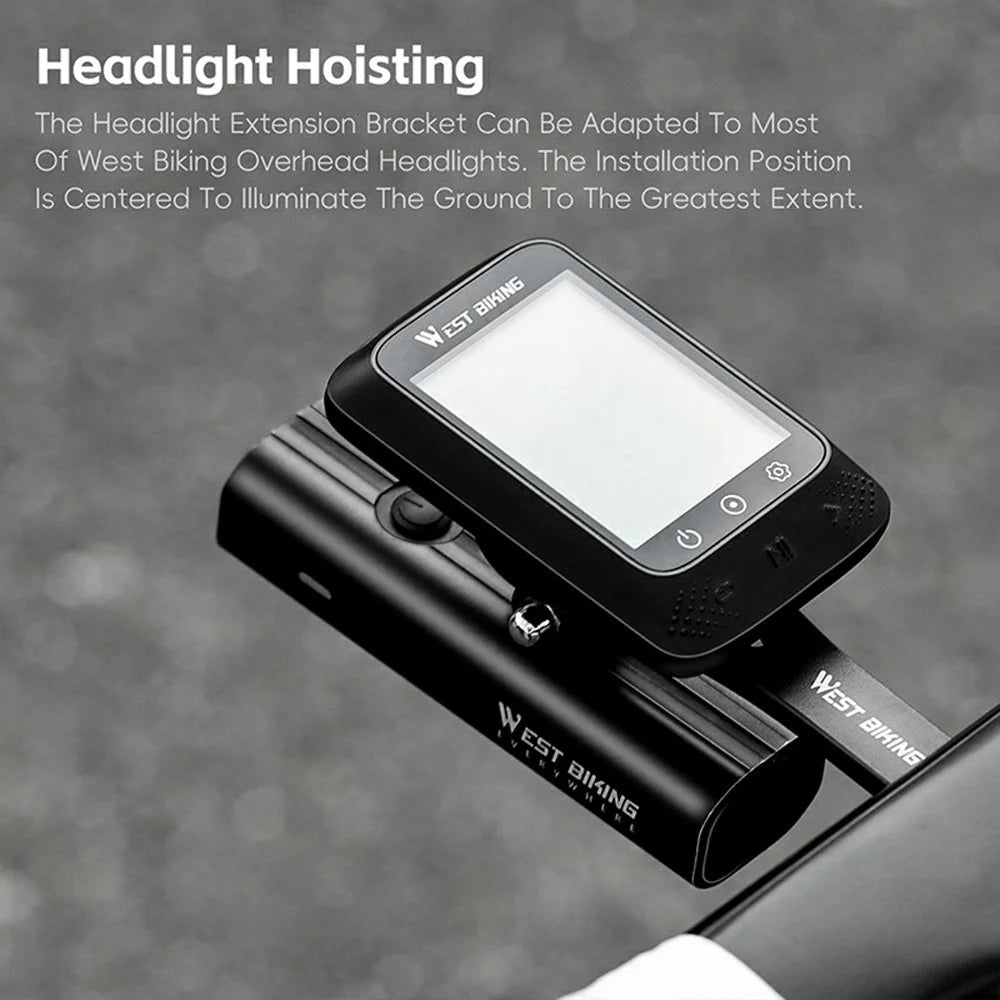 WEST BIKING YP0719400 Aluminum Alloy Bicycle Computer Mount Extension Bracket - 7