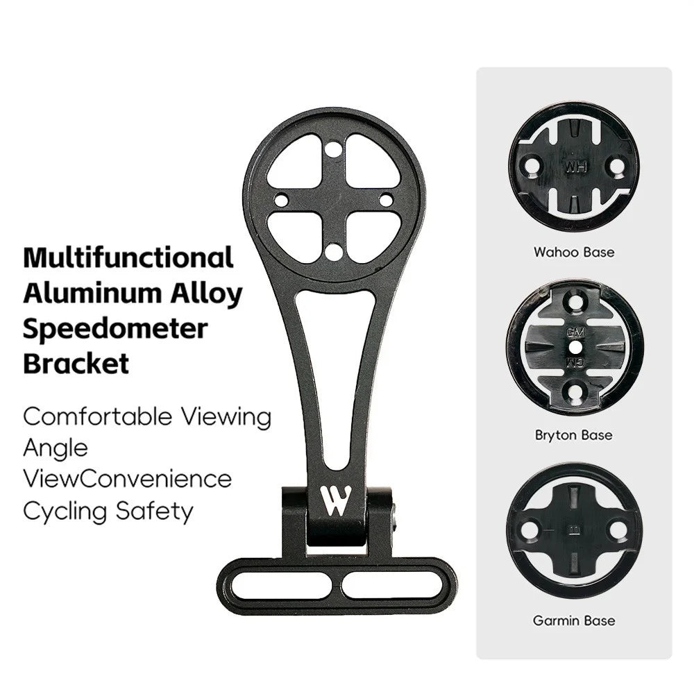 WEST BIKING YP0719401 MTB Bike Speedometer Holder Aluminum Alloy Stopwatch Mount, Adjustable Hollow Style - 2