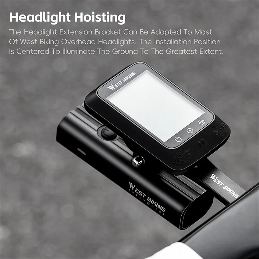 WEST BIKING YP0719401 MTB Bike Speedometer Holder Aluminum Alloy Stopwatch Mount, Adjustable Hollow Style - 7