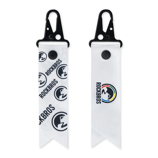 ROCKBROS E004 Bike Saddle Keychain Ribbon Mountain Road Bicycle Rear Seat Warning Strip - White 1 - 1