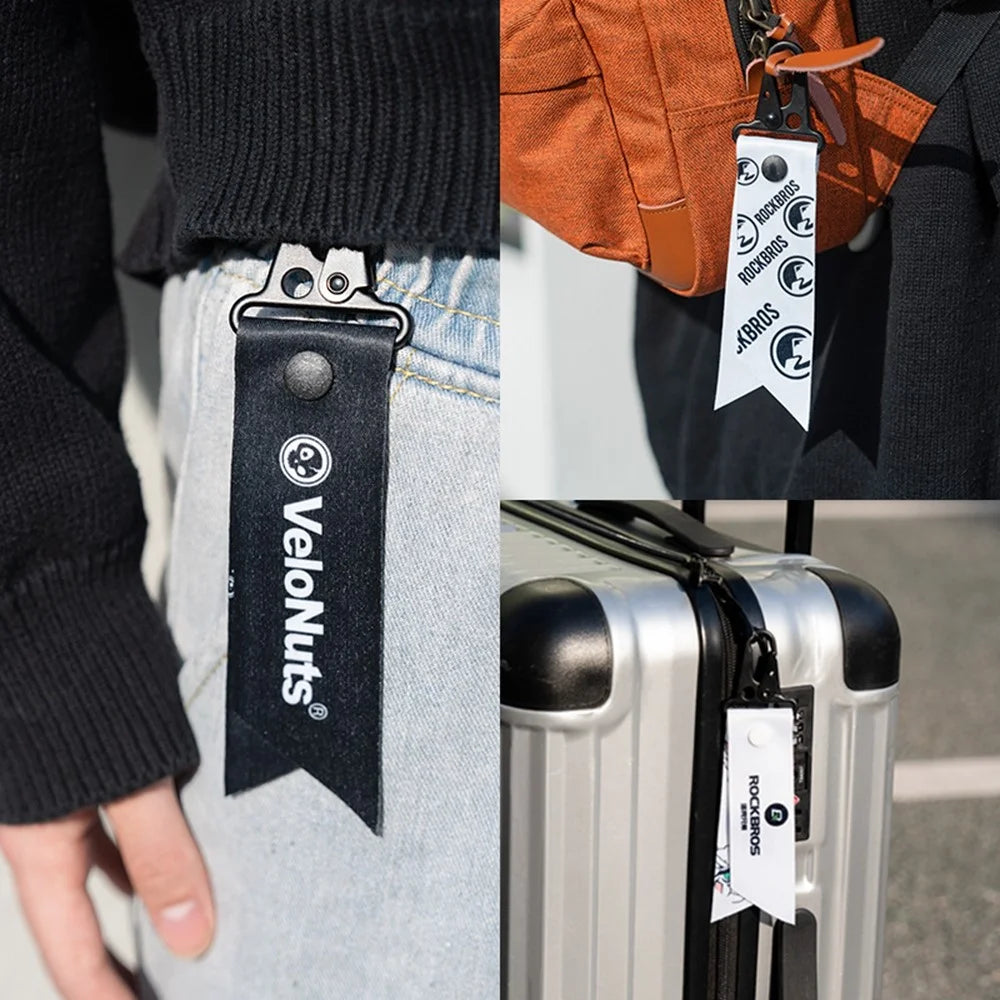 ROCKBROS E004 Bike Saddle Keychain Ribbon Mountain Road Bicycle Rear Seat Warning Strip - White 1 - 5