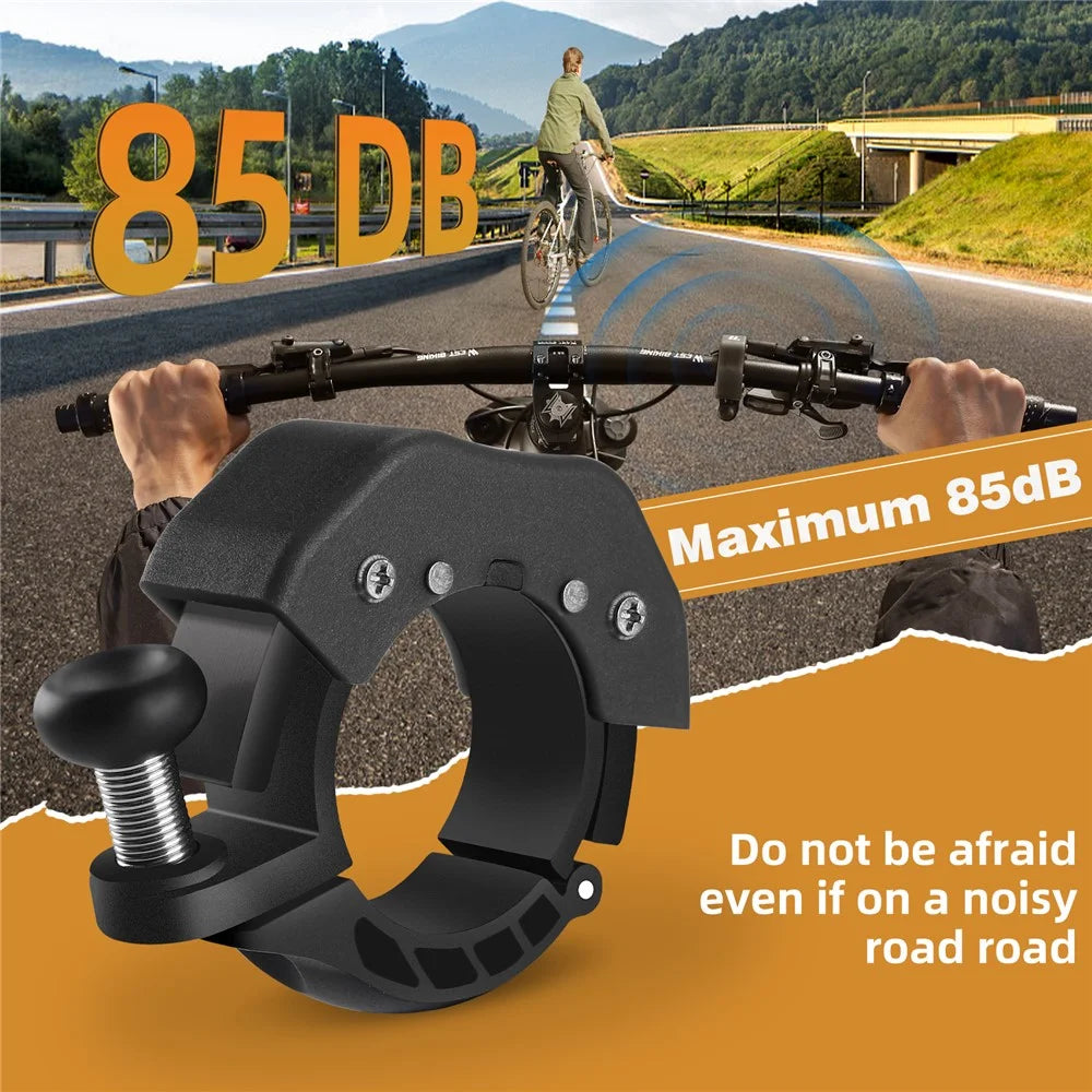 WEST BIKING Mountain Road Bike Bell Aluminum Alloy Loud Crisp Bicycle Warning Ring - Black - 4