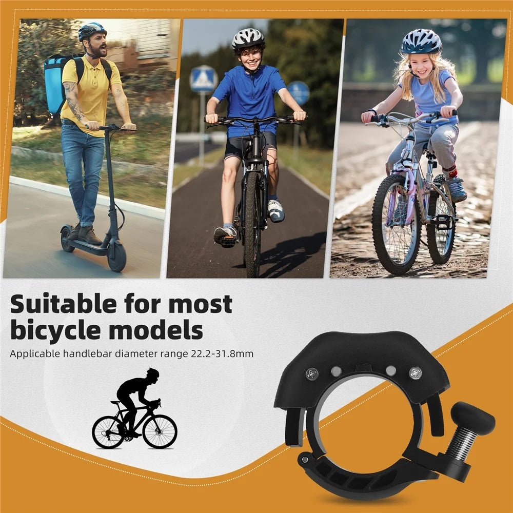 WEST BIKING Mountain Road Bike Bell Aluminum Alloy Loud Crisp Bicycle Warning Ring - Black - 7