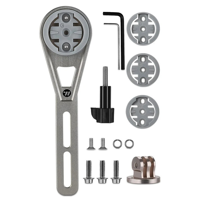 WEST BIKING YP0719438 Titanium Alloy Bike Computer Mount Extension Bracket for Bicycle Handlebar - 1