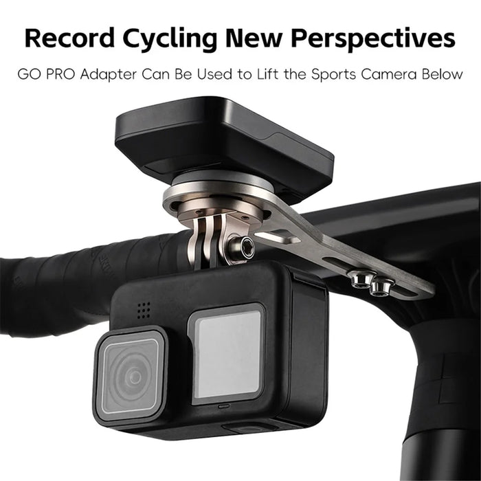 WEST BIKING YP0719438 Titanium Alloy Bike Computer Mount Extension Bracket for Bicycle Handlebar - 5
