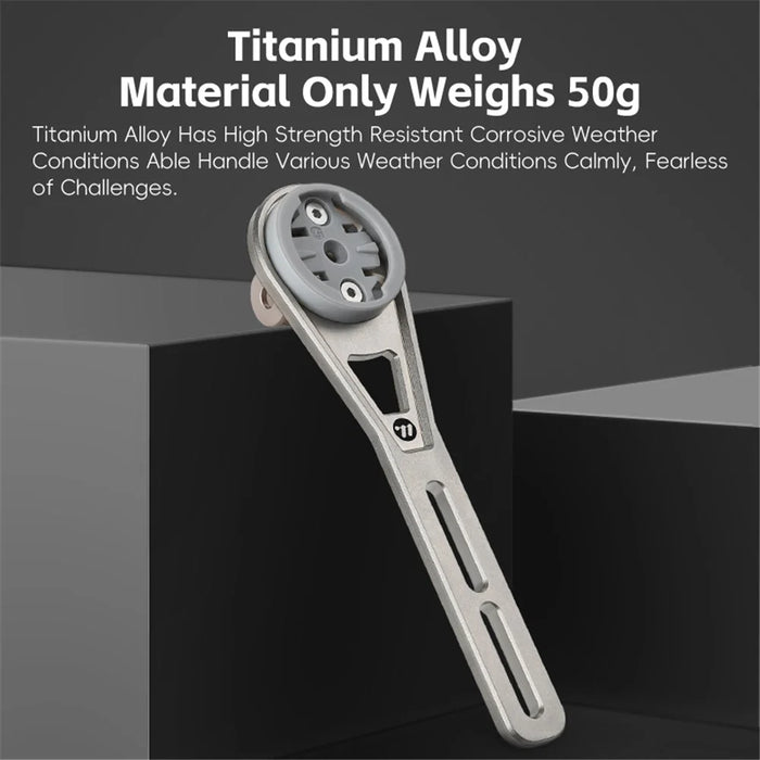 WEST BIKING YP0719438 Titanium Alloy Bike Computer Mount Extension Bracket for Bicycle Handlebar - 7