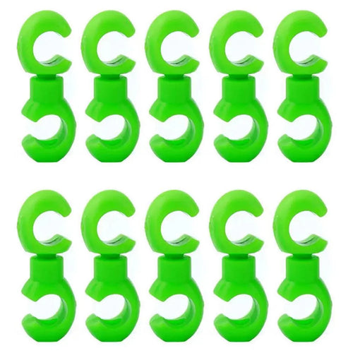08DI0003 10Pcs Bike Cable Clips Bicycle Brake Cable Clips Rotating S Shape Hook MTB Brake Gear Housing Fixing Holder - Green - 1