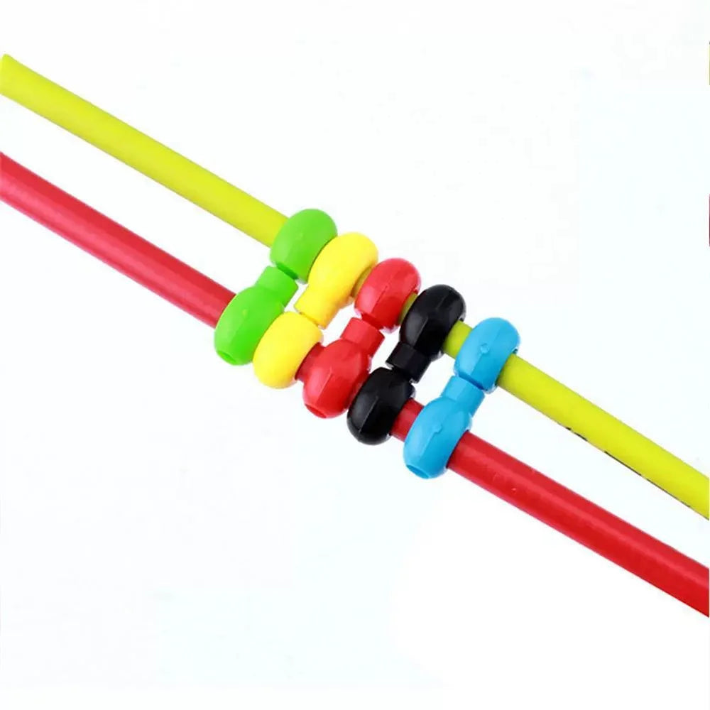 08DI0003 10Pcs Bike Cable Clips Bicycle Brake Cable Clips Rotating S Shape Hook MTB Brake Gear Housing Fixing Holder - Green - 3