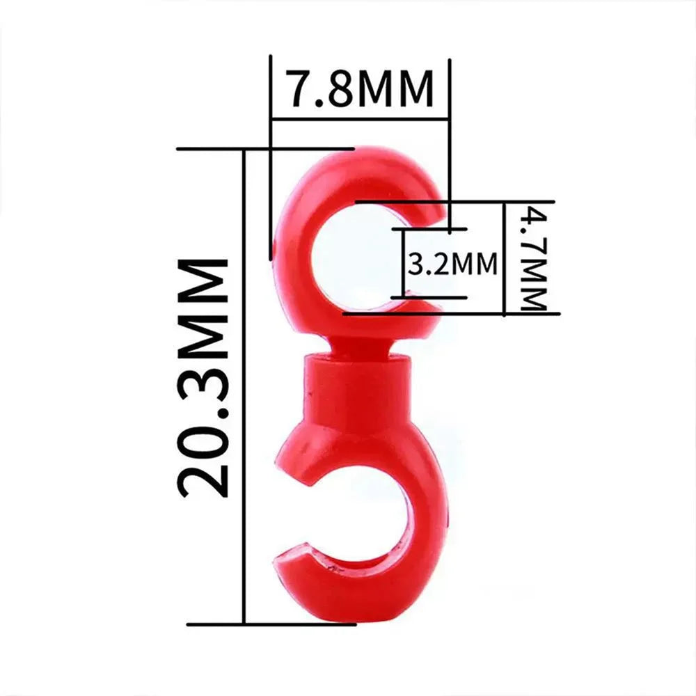 08DI0003 10Pcs Bike Cable Clips Bicycle Brake Cable Clips Rotating S Shape Hook MTB Brake Gear Housing Fixing Holder - Green - 6