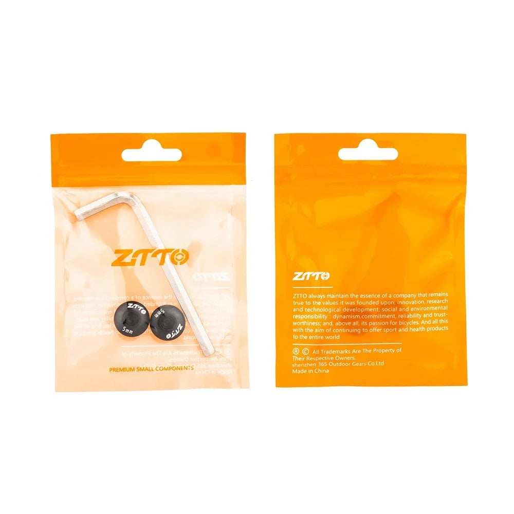 ZTTO Aluminum Alloy Pedal Dust Caps M14 x 9mm Locking Screws Bike Accessories Repair Parts - Blue - 4