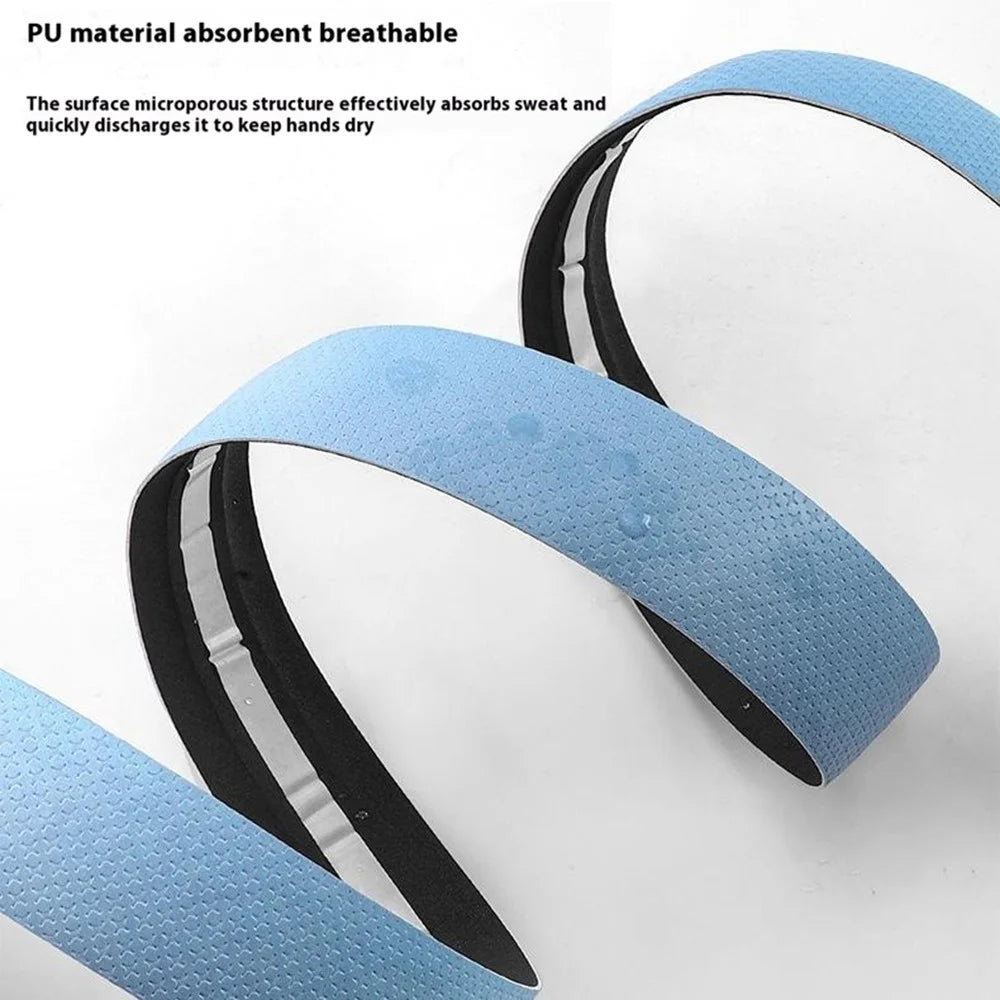 WEST BIKING YP0804082 1 Pair Road Bike Handlebar Tape Wear-Resistant Anti-Slip PU Wrapping Strap - Gradient Blue - 6