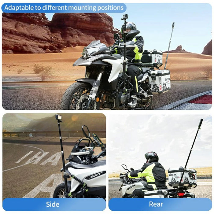 LANPARTE PMH-C3 Motorcycle Sports Camera Mount Kit Aluminum Alloy Telescopic Riding Camera Bracket - 3