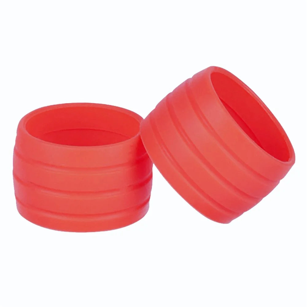 08DK0018 1 Pair Silicone Bike Handlebar Tape Fixing Loops Reusable Tape Fixed Rings Fasten Tool - Red - 1