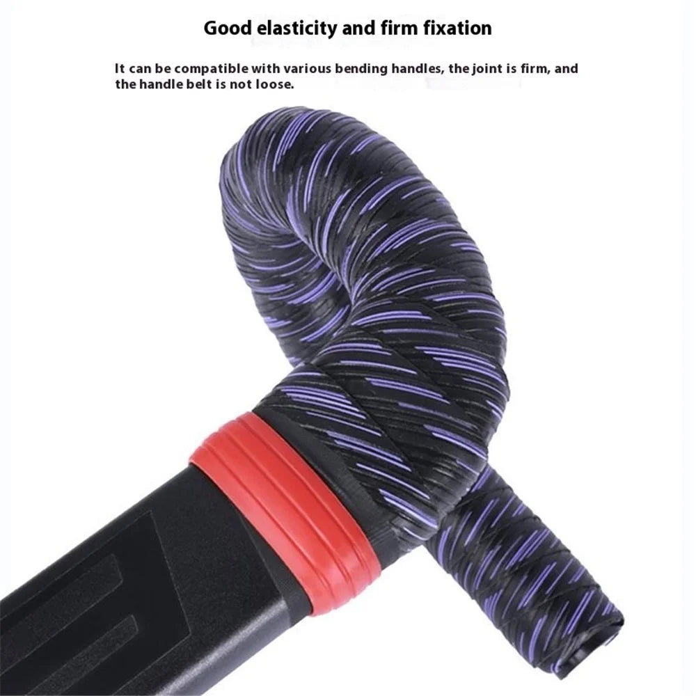 08DK0018 1 Pair Silicone Bike Handlebar Tape Fixing Loops Reusable Tape Fixed Rings Fasten Tool - Red - 3