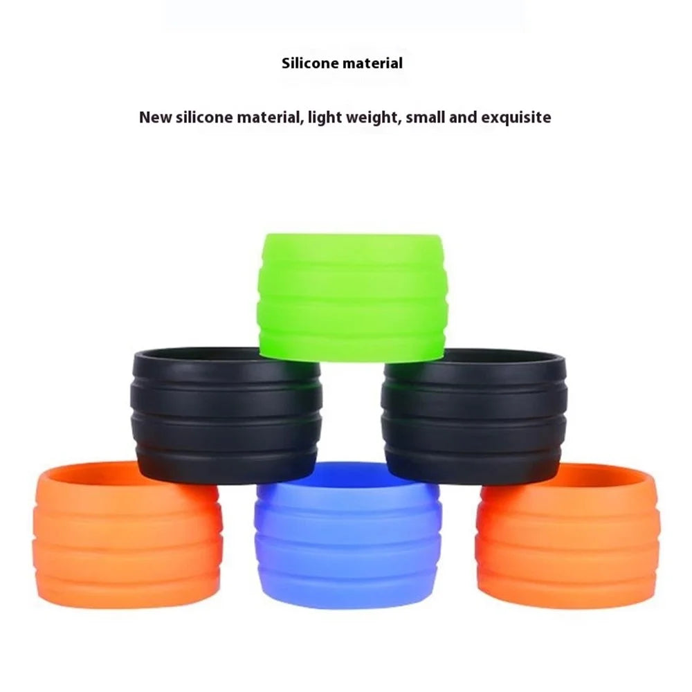 08DK0018 1 Pair Silicone Bike Handlebar Tape Fixing Loops Reusable Tape Fixed Rings Fasten Tool - Red - 5