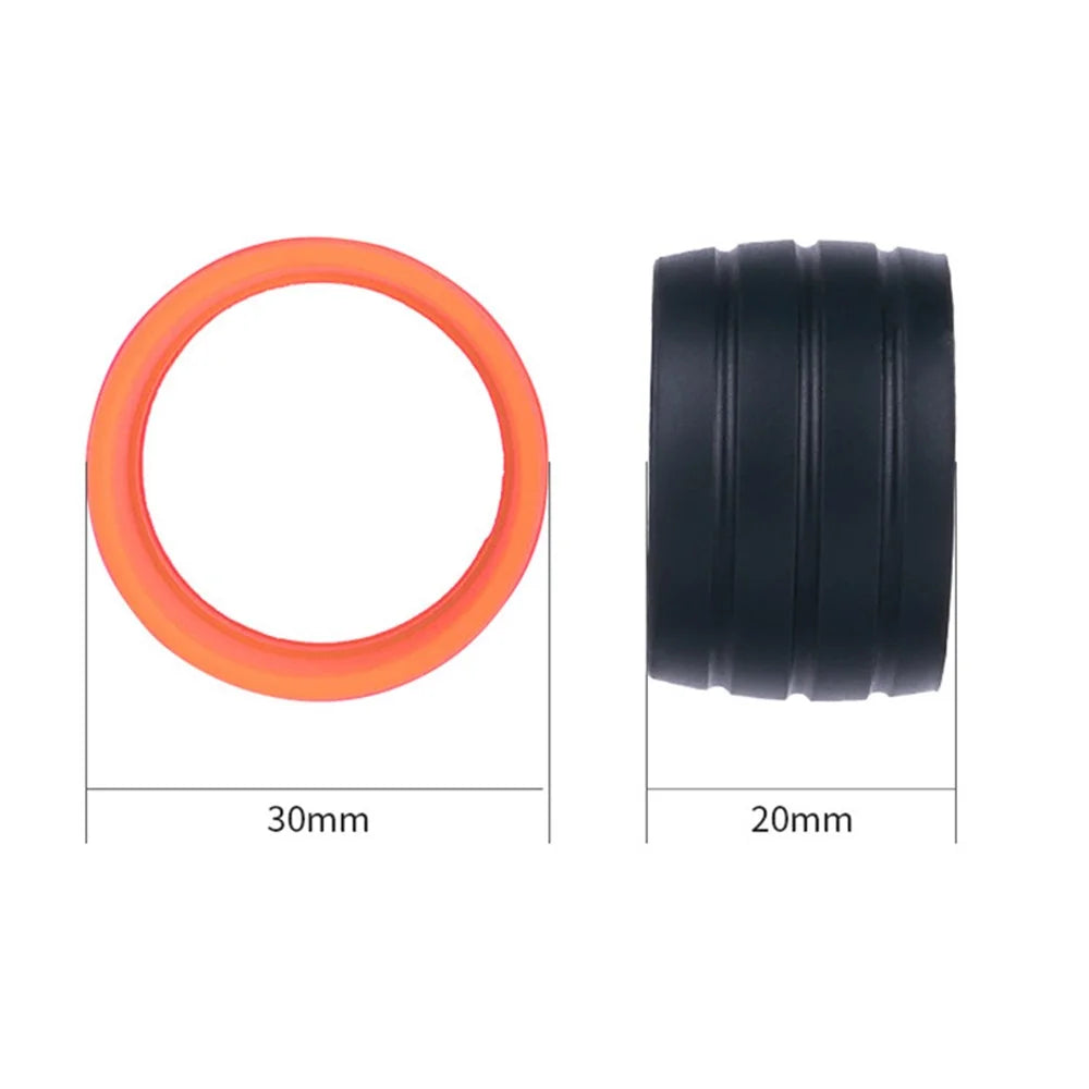 08DK0018 1 Pair Silicone Bike Handlebar Tape Fixing Loops Reusable Tape Fixed Rings Fasten Tool - Red - 6
