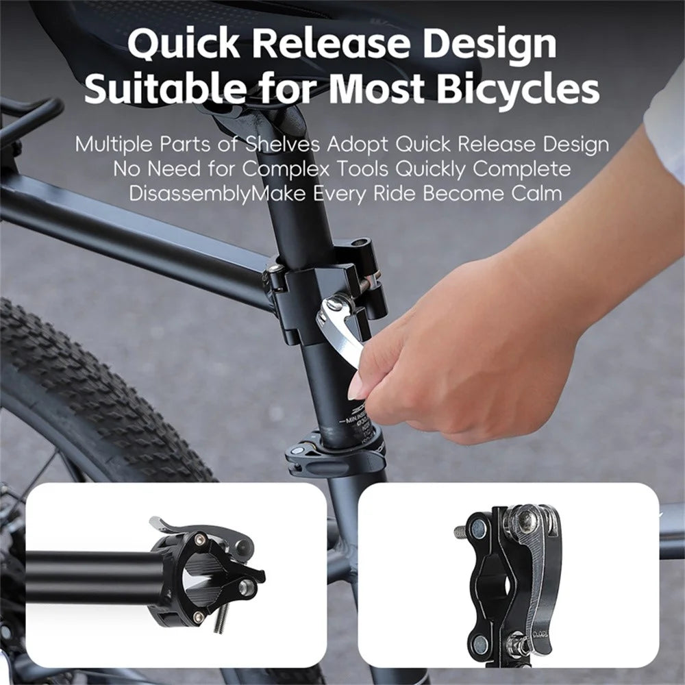 WEST BIKING YP0712043 26-29 Inch MTB Bike Rear Rack Aluminum Alloy Detachable Basket Cargo Carrier - 4
