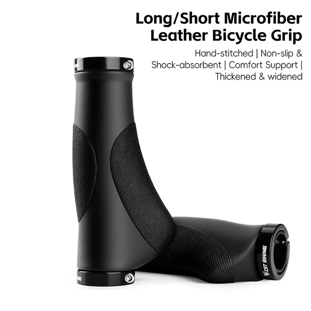 WEST BIKING YP0804088 1 Pair Mountain Bike Handlebar Grips Short + Long Gear Shifters Rubber Grip - Black - 2