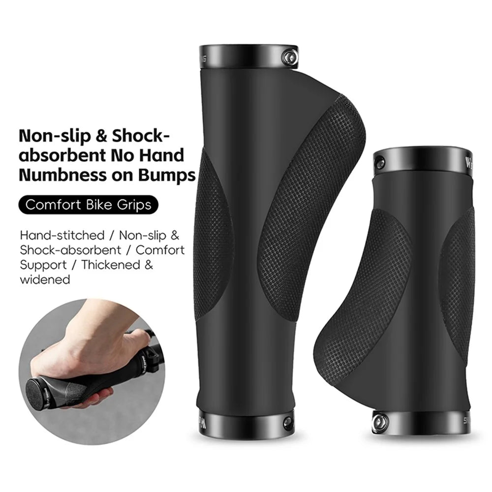 WEST BIKING YP0804088 1 Pair Mountain Bike Handlebar Grips Short + Long Gear Shifters Rubber Grip - Black - 3
