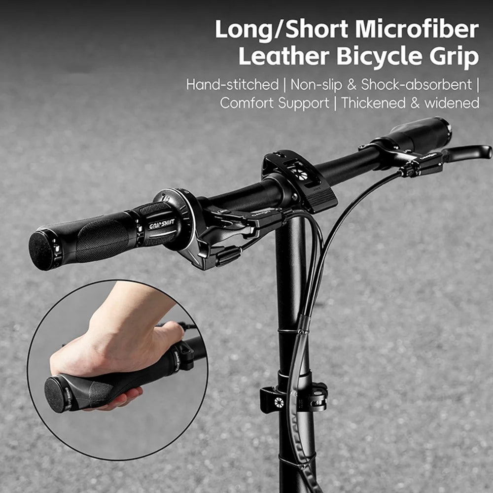 WEST BIKING YP0804088 1 Pair Mountain Bike Handlebar Grips Short + Long Gear Shifters Rubber Grip - Black - 5