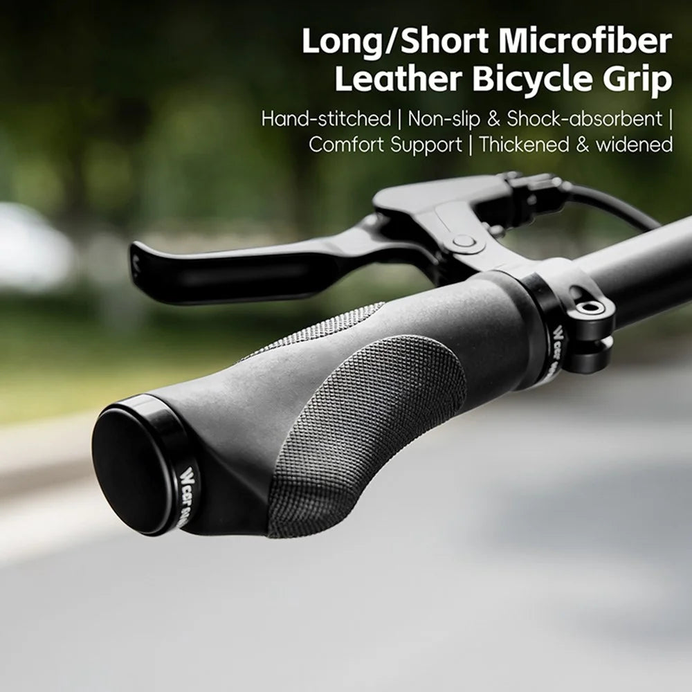 WEST BIKING YP0804088 1 Pair Mountain Bike Handlebar Grips Short + Long Gear Shifters Rubber Grip - Black - 6