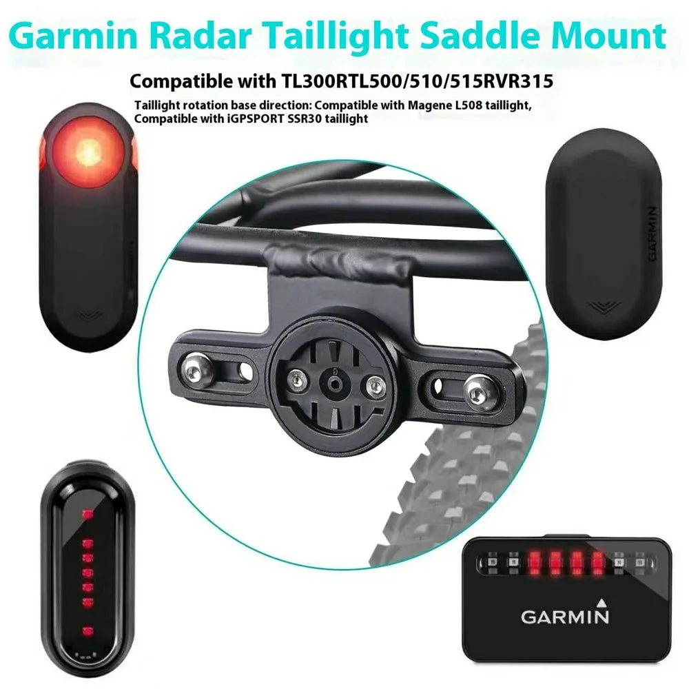 Taillight Holder Adapter for Garmin Varia TL300 / RTL500 / RTL510 / RTL515 / RVR315 Bike Rear Rack Mount Bracket - 5