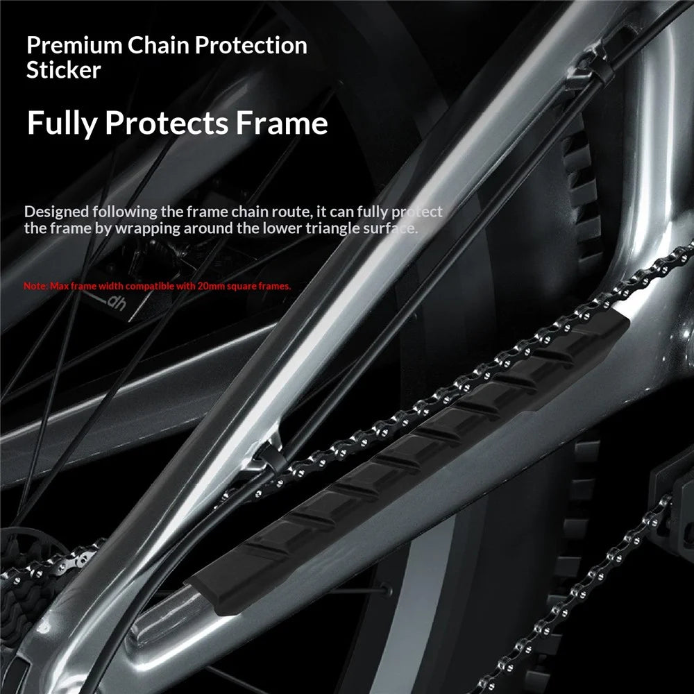 ENLEE TPU-01 Bike Chain Stay Protector / Frame Guard Anti-Scratch Shock Absorption for Road / Mountain Bikes - Black - 4