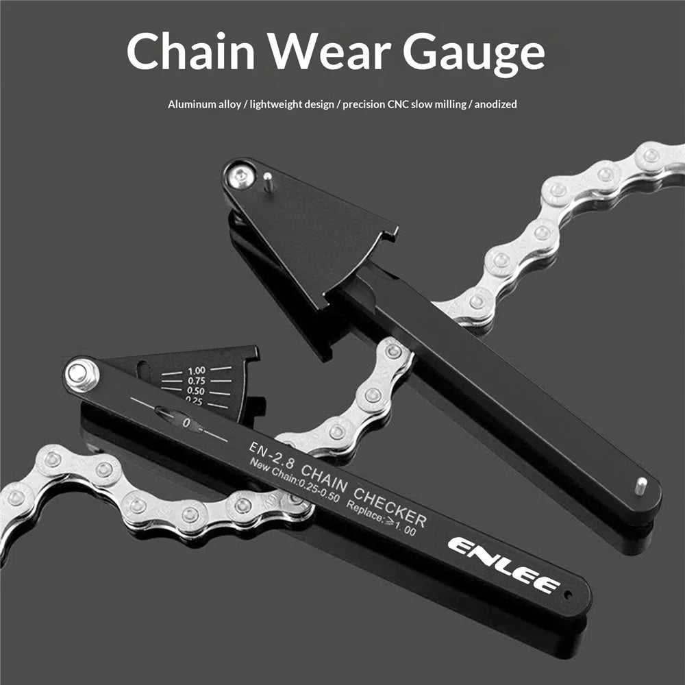 ENLEE E22158 EN-3.0 Bicycle Chain Wear Indicator Tool Precision Measuring Ruler for Mountain Road Bike Maintenance - 2