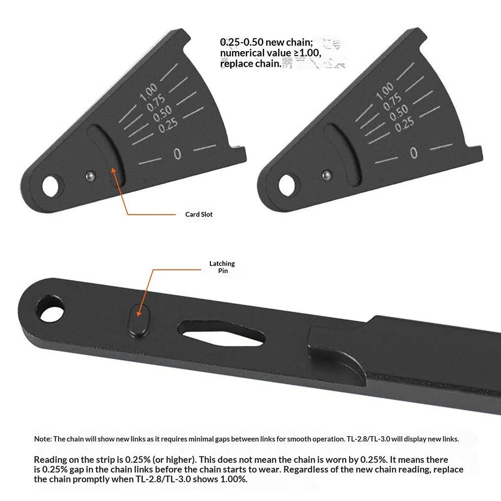 ENLEE E22158 EN-3.0 Bicycle Chain Wear Indicator Tool Precision Measuring Ruler for Mountain Road Bike Maintenance - 3