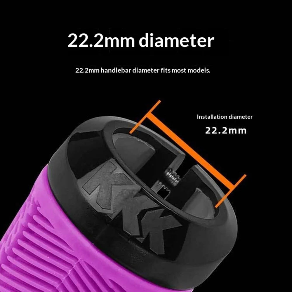 ENLEE E22145 1 Pair Bicycle Handlebar Grips Mountain Folding Bike Anti-Slip Rubber Grips Lockable Shock-Absorbing for Cycling - Purple - 3
