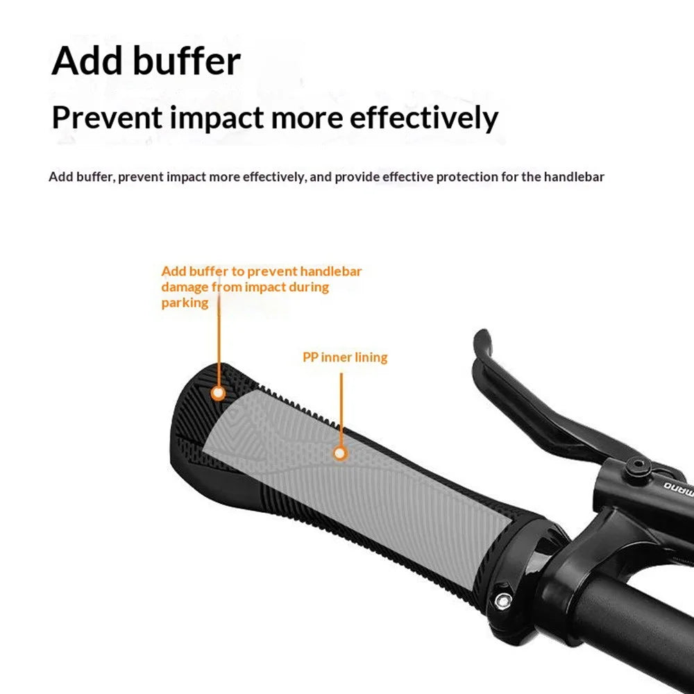 ENLEE E22145 1 Pair Bicycle Handlebar Grips Mountain Folding Bike Anti-Slip Rubber Grips Lockable Shock-Absorbing for Cycling - Purple - 7