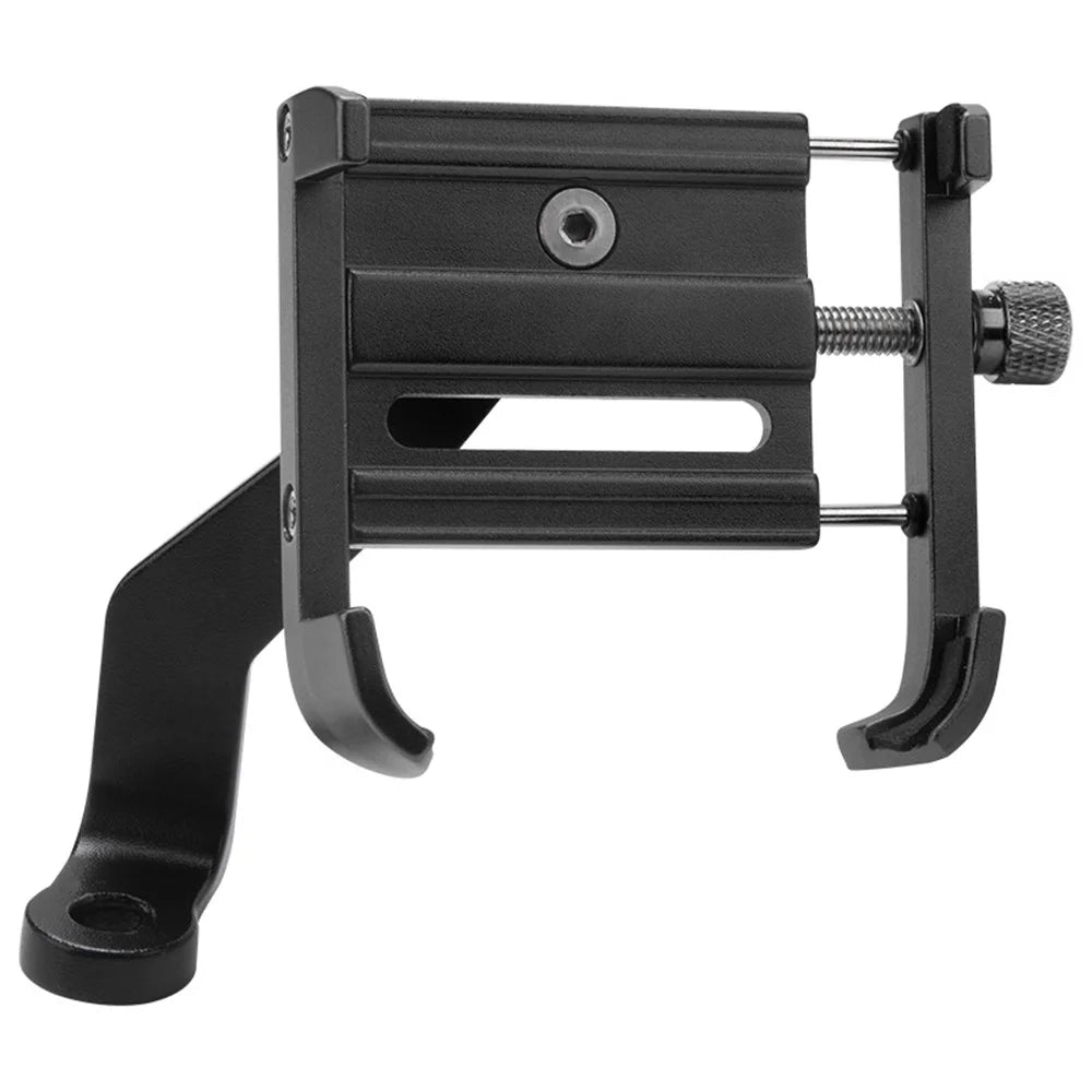 AGR03 K07 Aluminum Alloy 360° Rotating Motorcycle Mobile Phone Holder Stand - Black - 1