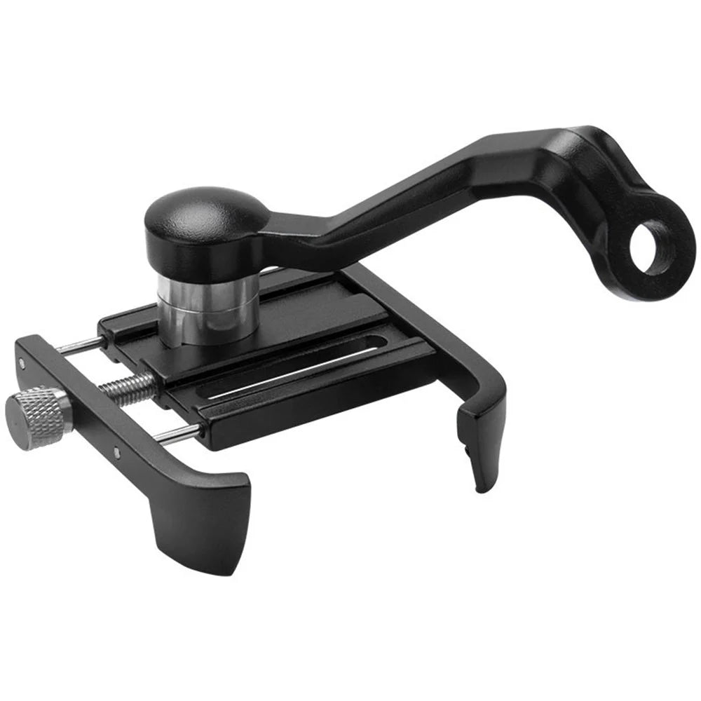 AGR03 K07 Aluminum Alloy 360° Rotating Motorcycle Mobile Phone Holder Stand - Black - 5