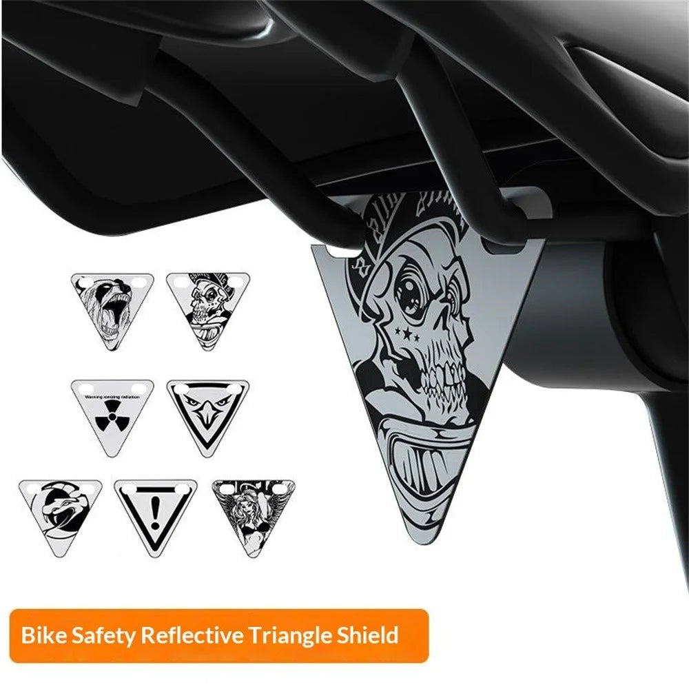 ENLEE Bicycle Seat Reflector Waterproof Night Riding Warning Sign Triangle Plate for Mountain / Road Bike - A - 6