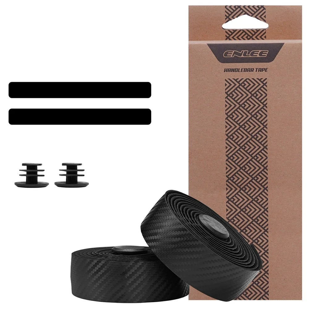 ENLEE TY-01 2Pcs Carbon Fiber Texture Road Bike Handlebar Tape Anti-Slip Shock Absorbing Bicycle Bar Tape - 1