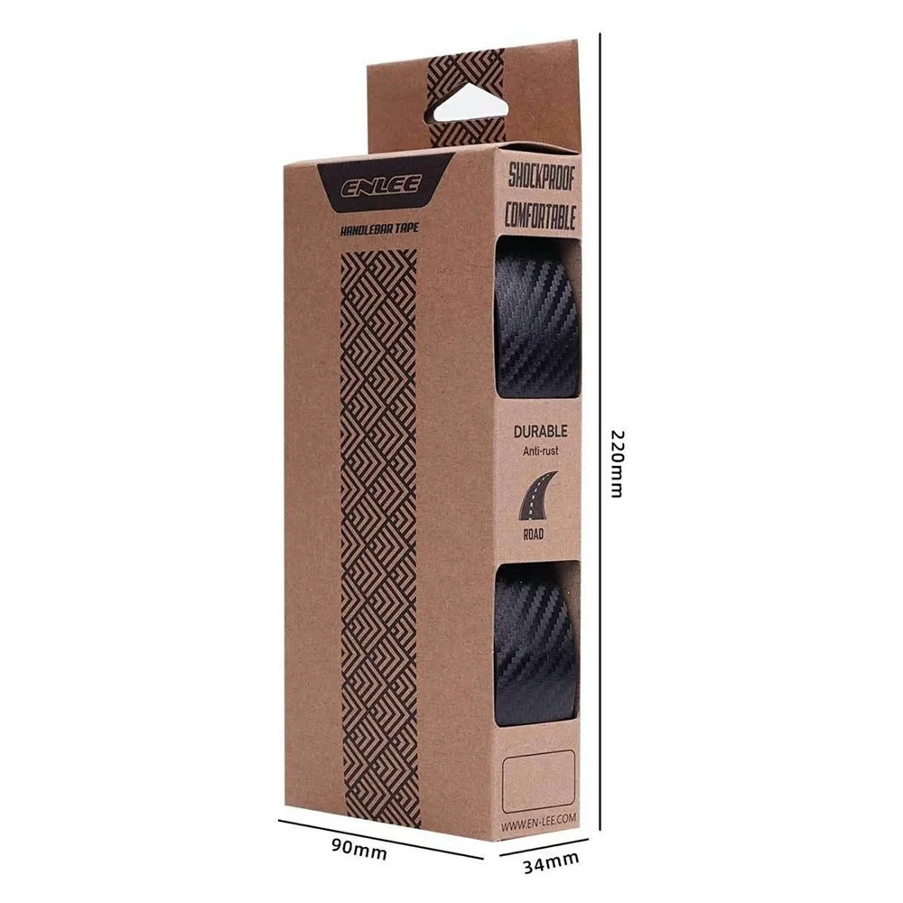 ENLEE TY-01 2Pcs Carbon Fiber Texture Road Bike Handlebar Tape Anti-Slip Shock Absorbing Bicycle Bar Tape - 7