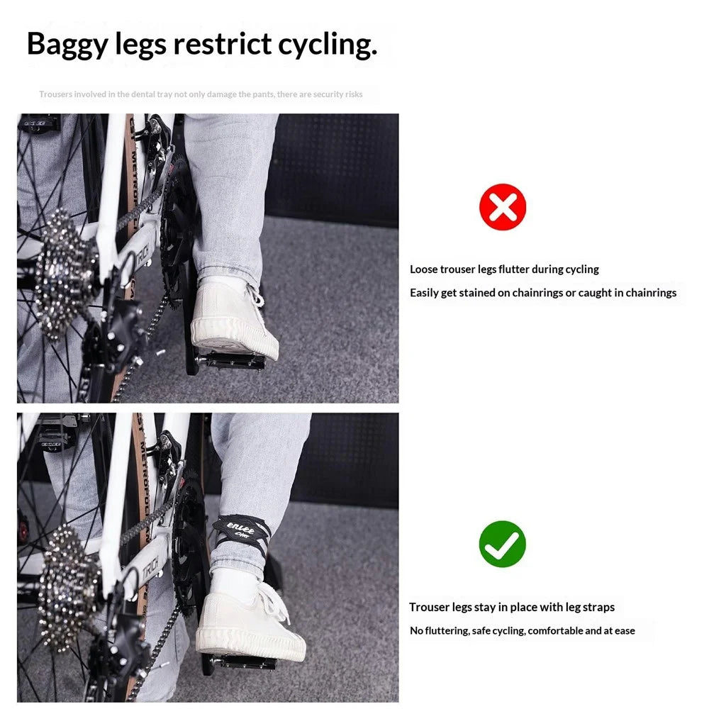 ENLEE ES30 1Pc Reflective Cycling Pant Leg Band High Visibility Elastic Bicycle Ankle Strap for Night Riding - 4