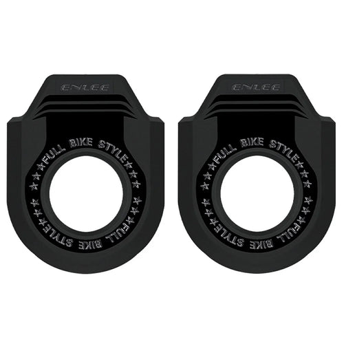ENLEE 1Pair Bicycle Crank Arm Protectors TPU Crankset Covers Anti-Scratch Guards for Cycling - E930-A-Black - 1