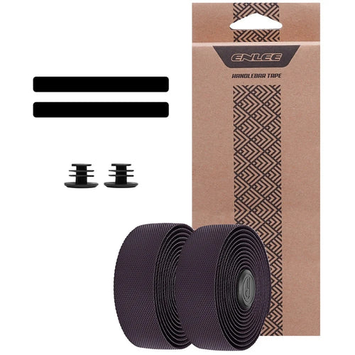 ENLEE RH-5Y 1Pair Road Bike Handlebar Tape Bicycle Cycling Handle Wraps Breathable Anti-Slip Shock Absorbing - Dark Purple - 1