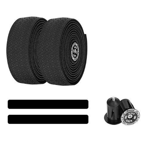ENLEE Pro-X3 1 Pair Road Bike Handlebar Tape Cycling Drop Bar Wrap Anti-Slip Breathable for Road Bikes / Fixed Gear - Black - 1